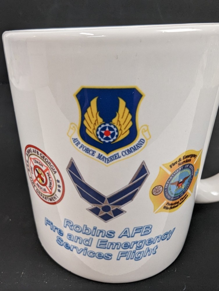 Robins AFB Fire and Emergency Services Flight Log White 10 oz Coffee Mug