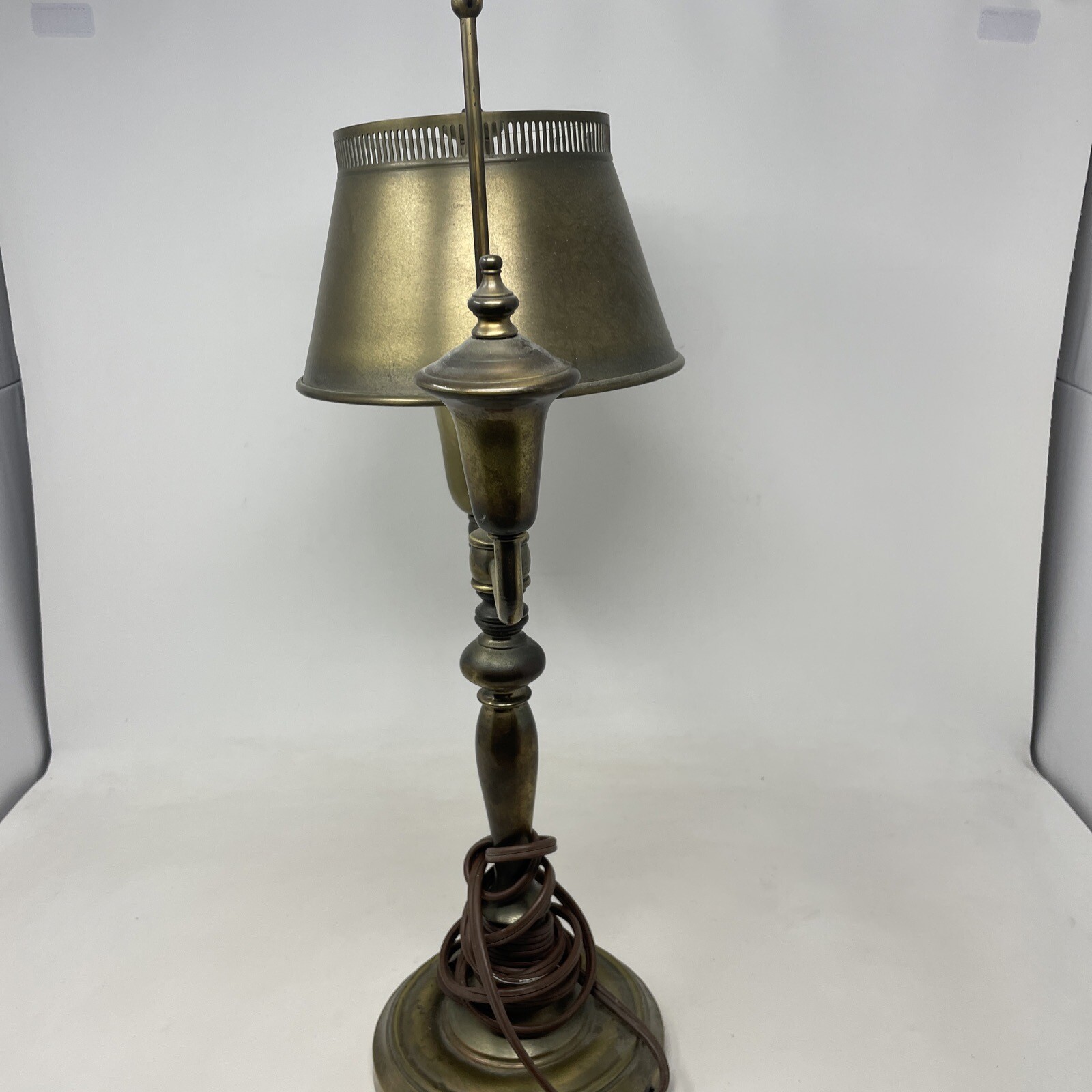 Vintage Mid-Century Modern Metal Student Table Desk Lamp Hollywood Regency