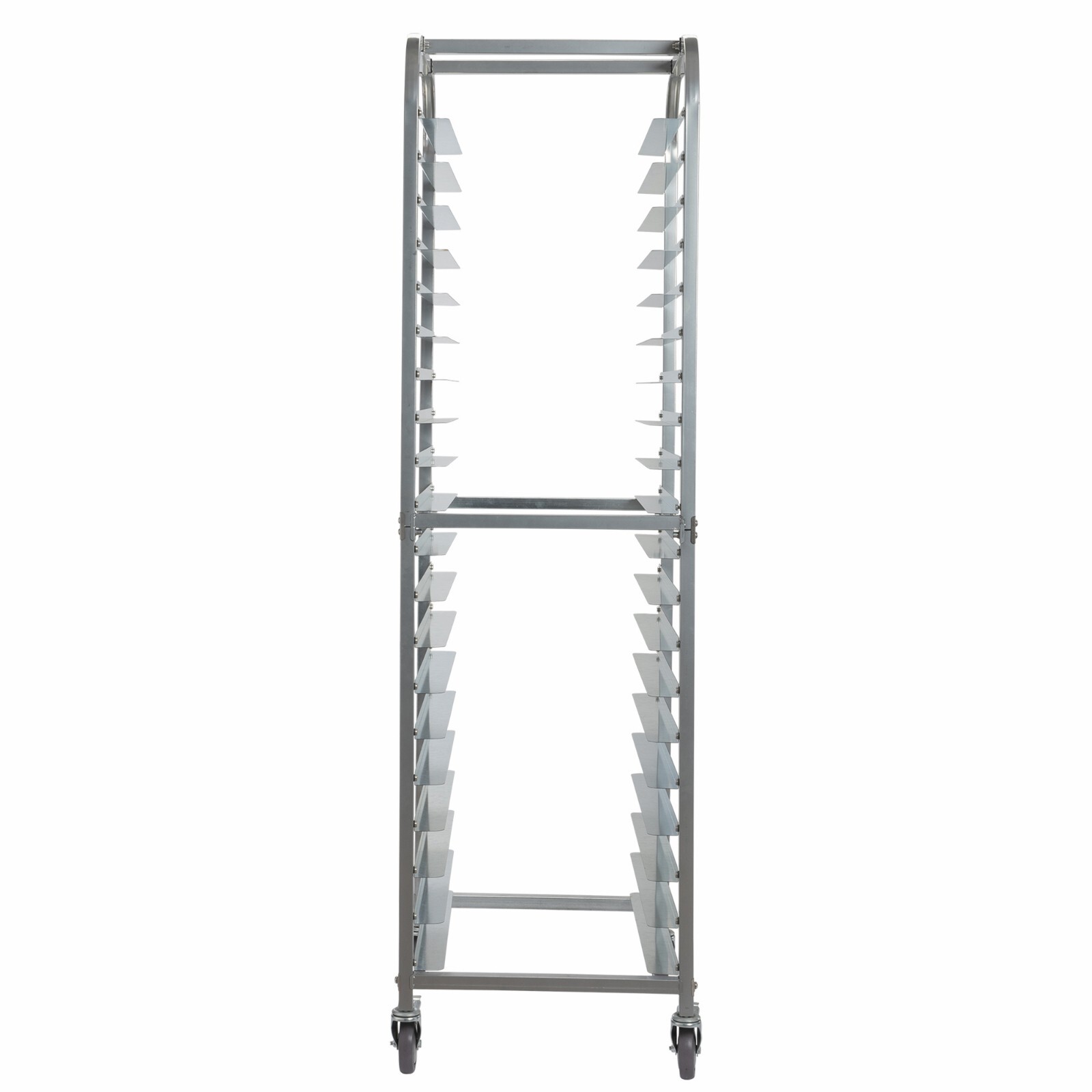 20-Tier Bun Rack Pan Bakery Galvanized Iron Pan Rack with 4 Wheels for Catering