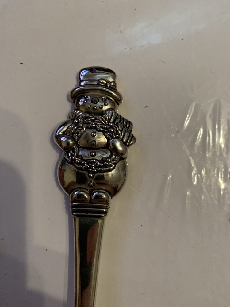 Vtg Christmas International Silver Co. Serving Utensils Spoon Fork Pie Server