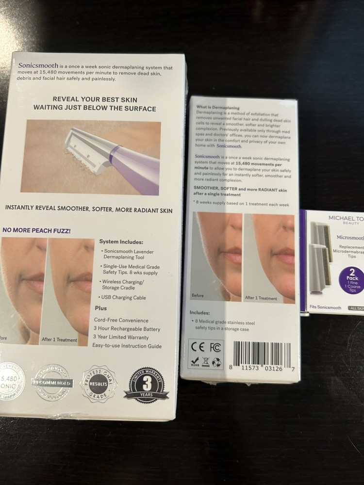 Michael Todd Sonicsmooth Dermaplaning System with 8-Pack Safety Tips
