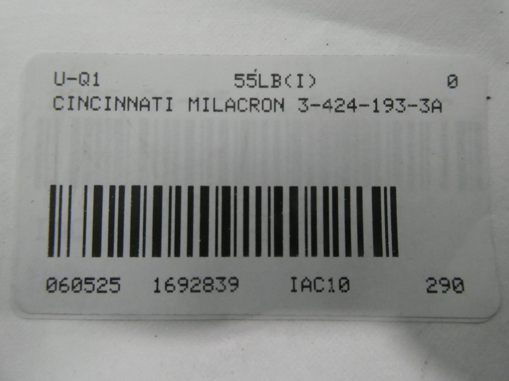 Cincinnati Milacron 3-424-1943A Control Rack Assembly Chassis Module