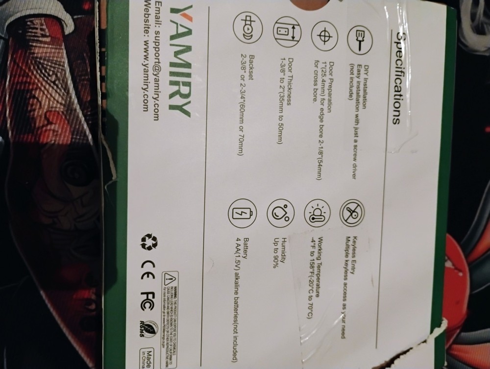 YAMIRY Keyless Smart Door Lock, Multiple Keysets, Electronic Entry, App Control