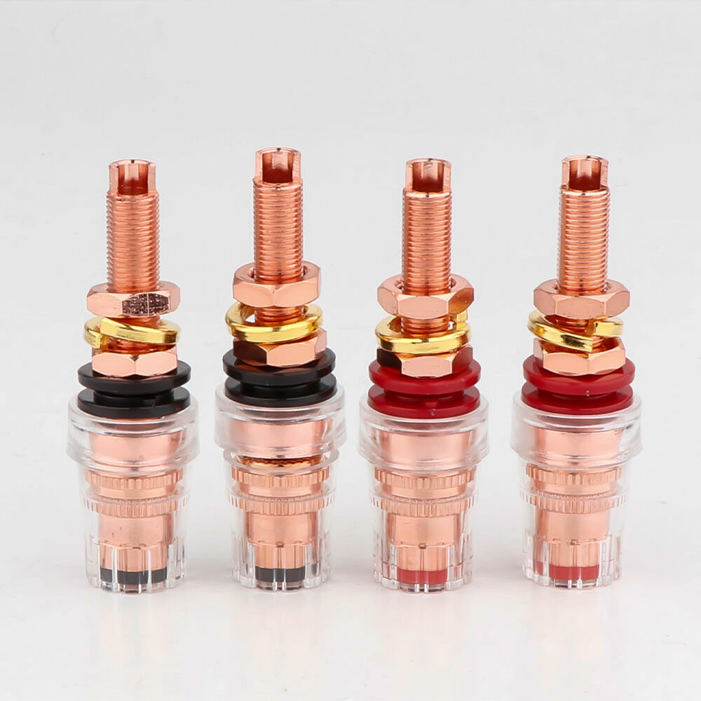 Pure Copper Amplifier Speaker Socket Banana Female Terminal Binding Post Socket