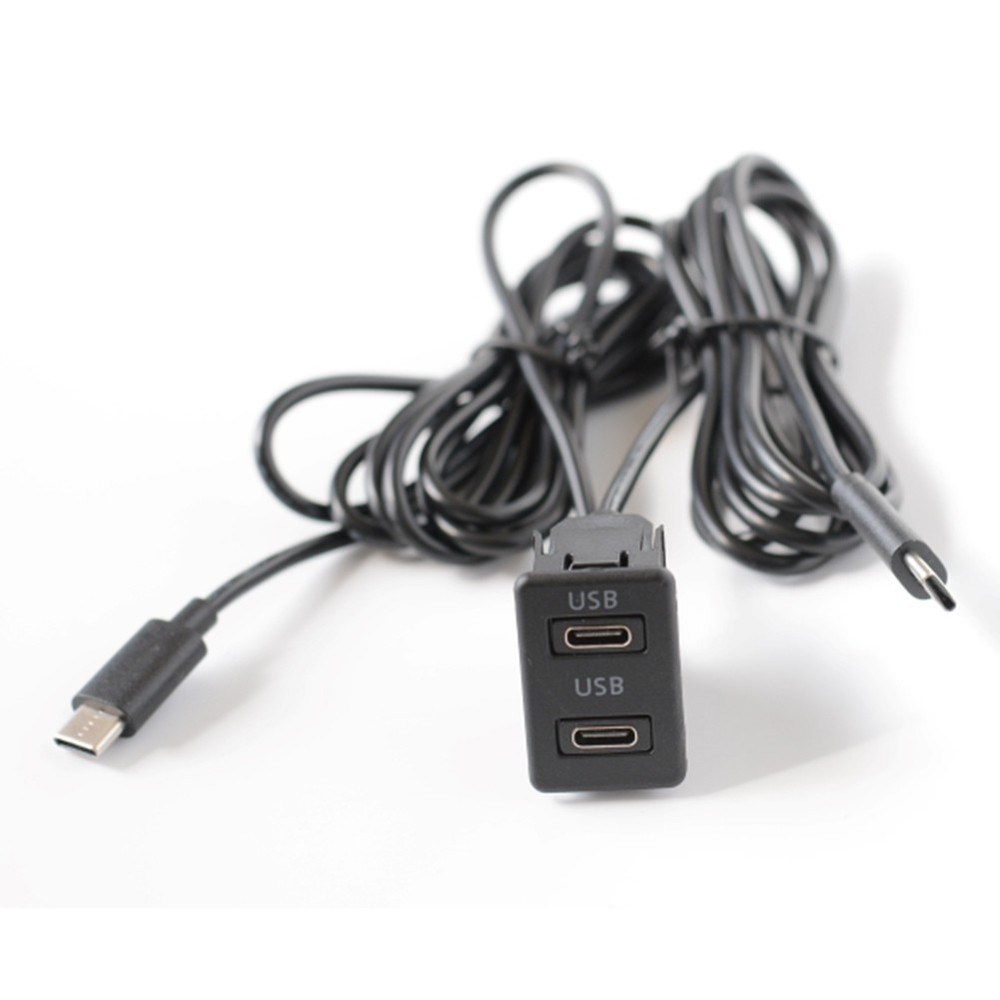 CENTER CONSOLE DUAL Type C PANEL SOCKET EXTENSION ADAPTER FOR VEHICLES