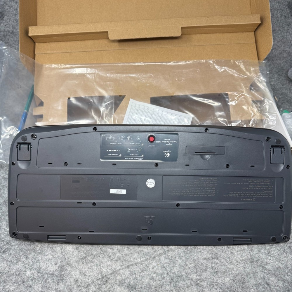 Logitech EX110 Cordless Desktop Wireless Keyboard & Optic Mouse Open Box