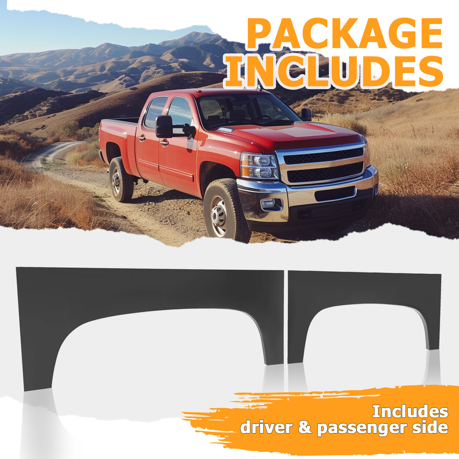 For Chevrolet Silverado 2007 2008 2009-2014 Rear Wheel Arch Repair Panels Pair