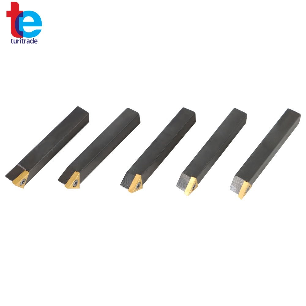 5Pcs 1/2" Carbide Indexable Turning Tool Lathe Tool Bit With Carbide Inserts