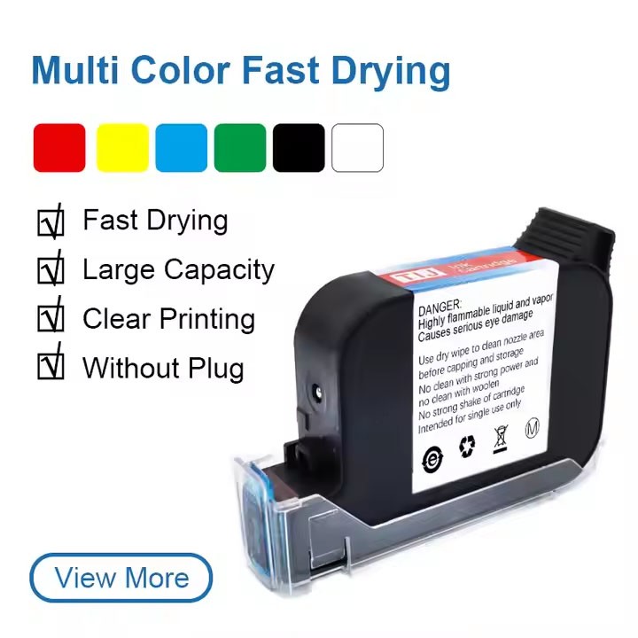Handheld inkjet printer 12.7mm printing date, logo, text, barcode, serial number