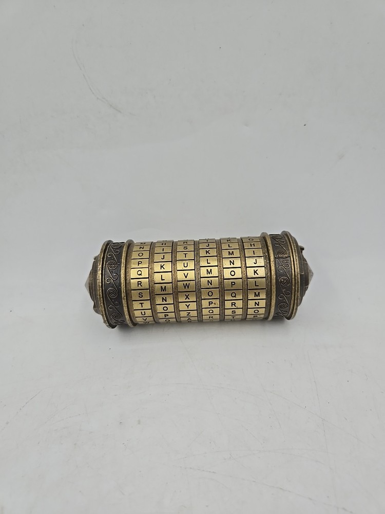 Da Vinci Code Cryptex Lock Box Puzzle Brass Romantic Annversary/Birthday Gift