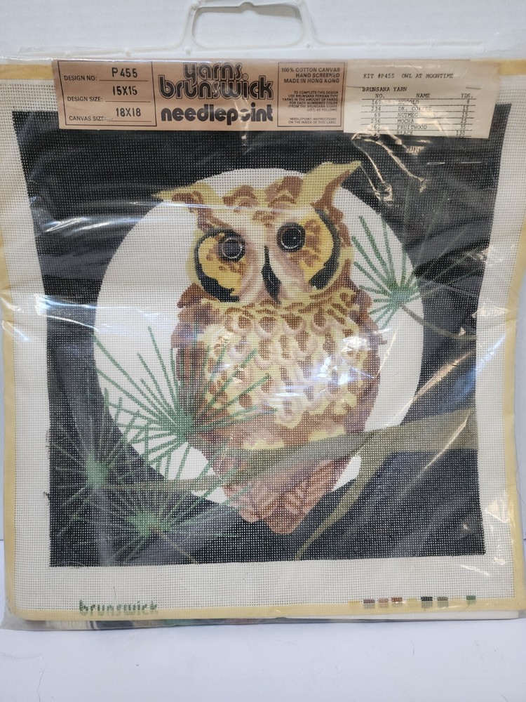 Brunswick Needlepoint Kit Owl At Moontime