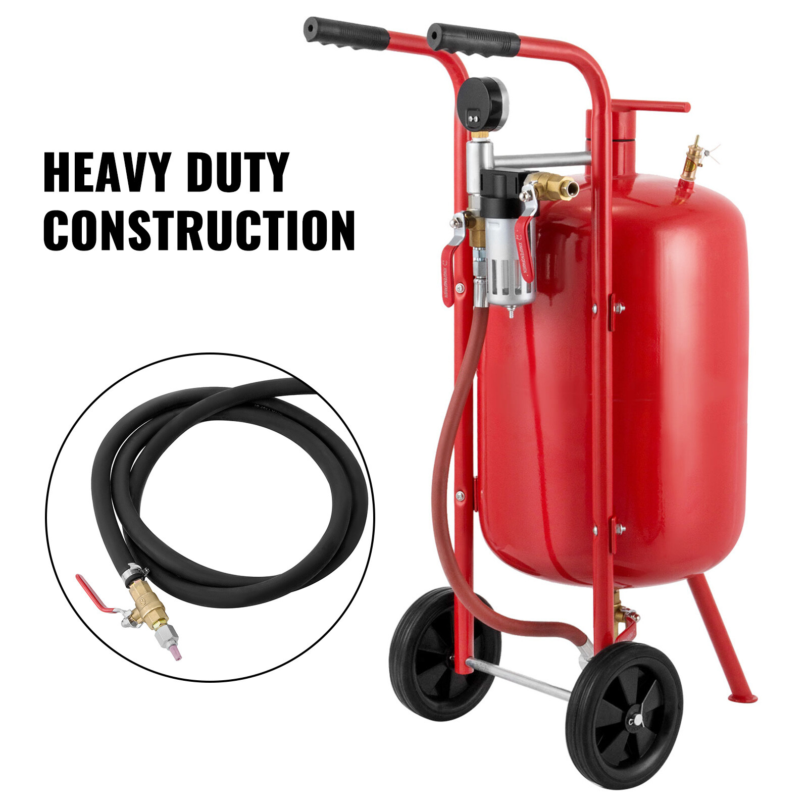 VEVOR 10 Gallon Sandblaster Portable Air Sand Blaster Media Abrasive 60-110 PSI