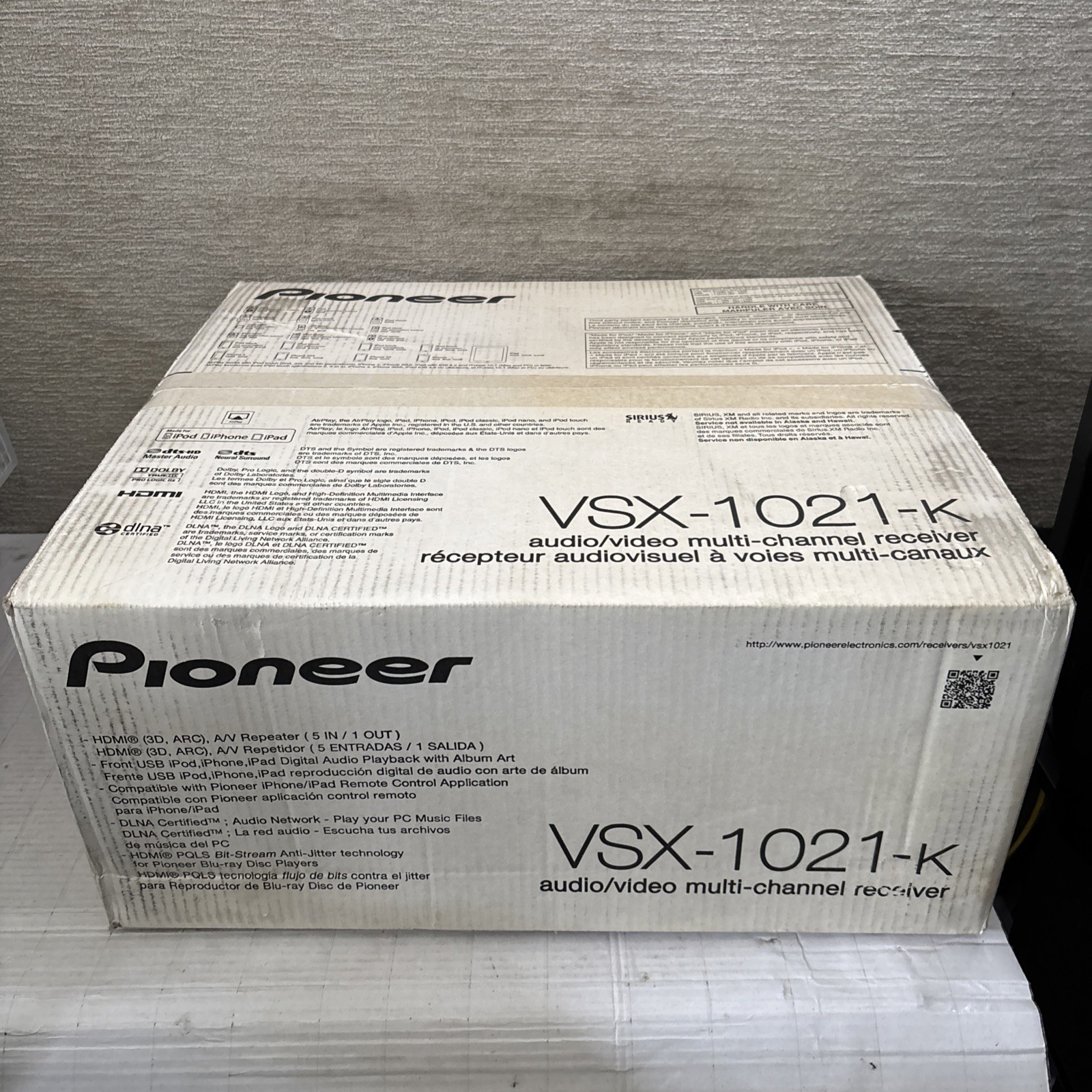 Pioneer VSX‑1021‑K Audio/Video Mult-Channel Receiver 3D-ready HDMI Apple AirPlay