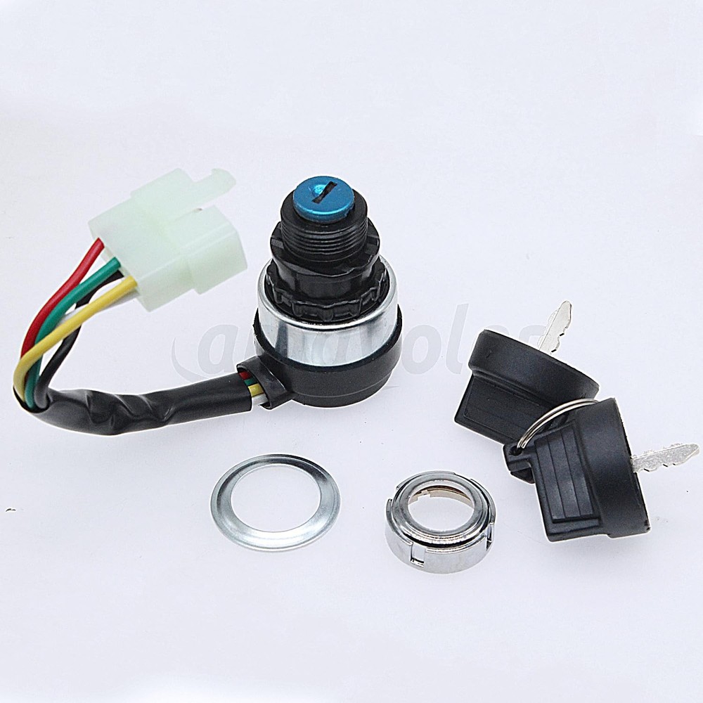 Amavoler 5 Wire 5 Pin Ignition Key Switch Replacement Fit for 50cc 70cc 90cc ...