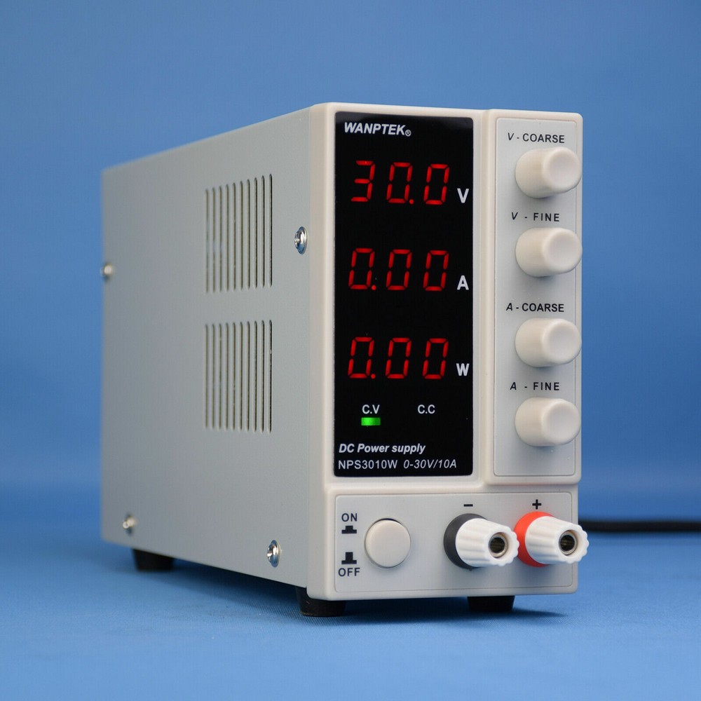 0-30V 0A-10A DC Power Supply Precision Variable Digital Adjustable Lab Grade USA