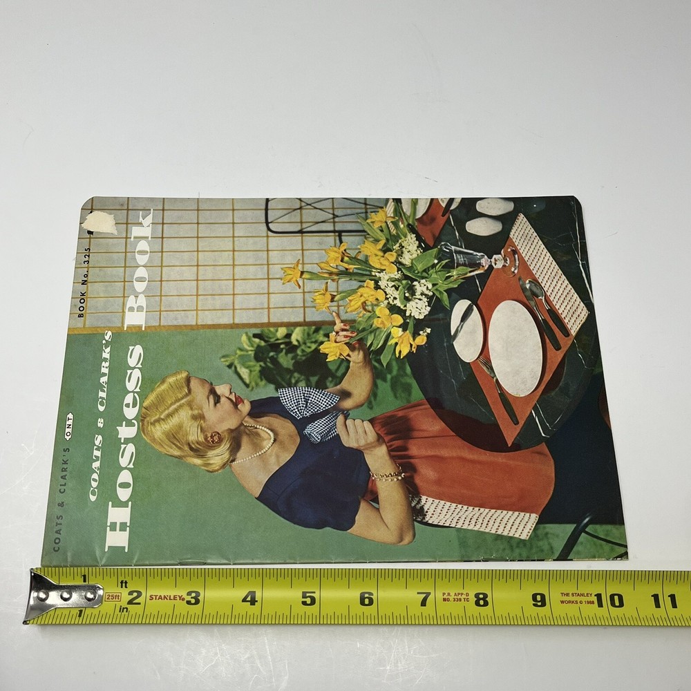 1956 Coats & Clark's Hostess Book Crochet Needlework Pattern 325