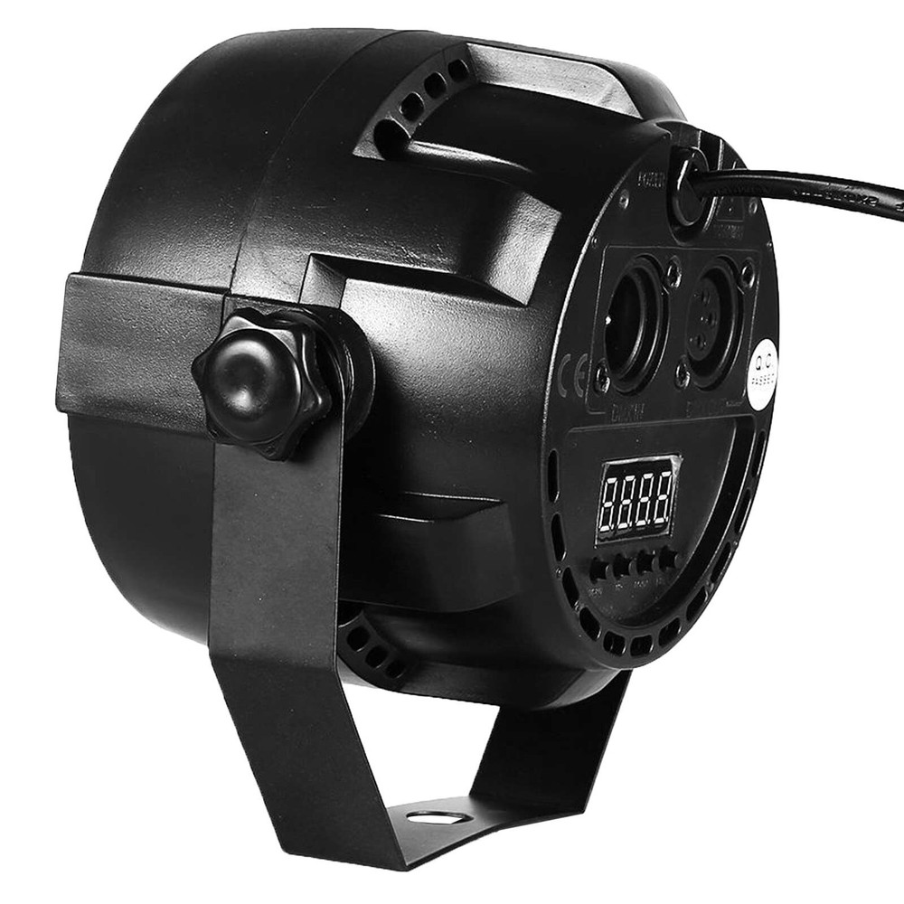 Eliminator Mini Par UV LED Effect Par Lights (4 Pack) + Case + Clamps + Cables