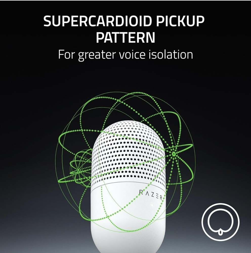 Razer Seiren V3 Mini USB Microphone – White Edition