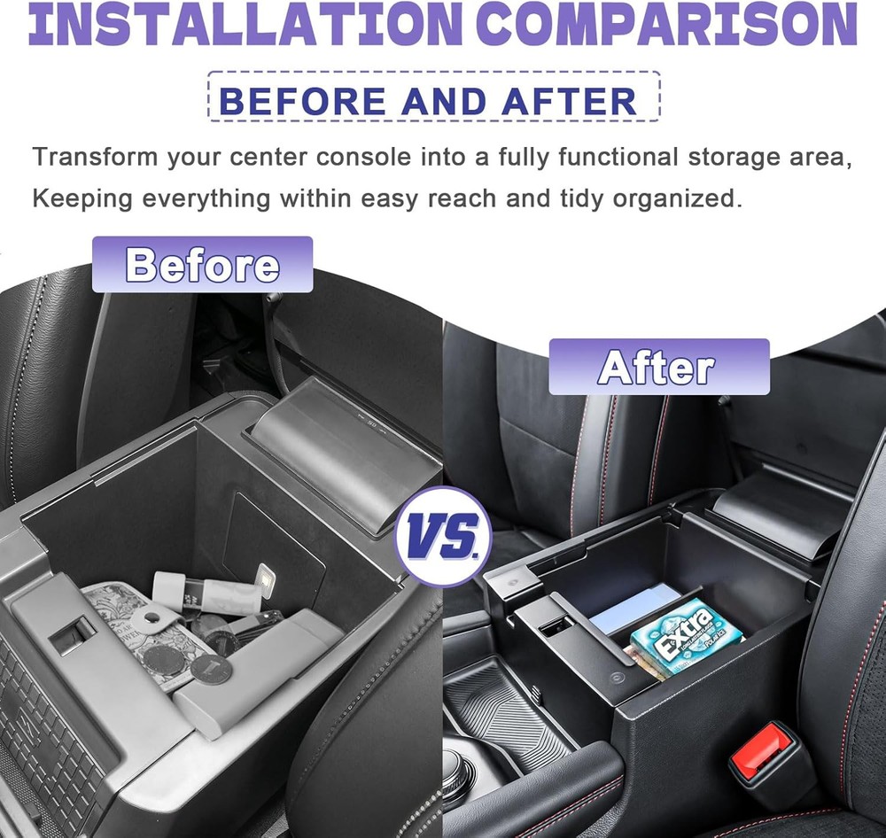 For 2020-2026 Ford Explorer Center Console Storage Box Organizer Tray Accessory