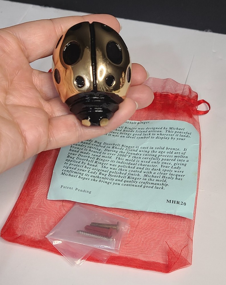 Bronze Michael Healy Ladybug Doorbell