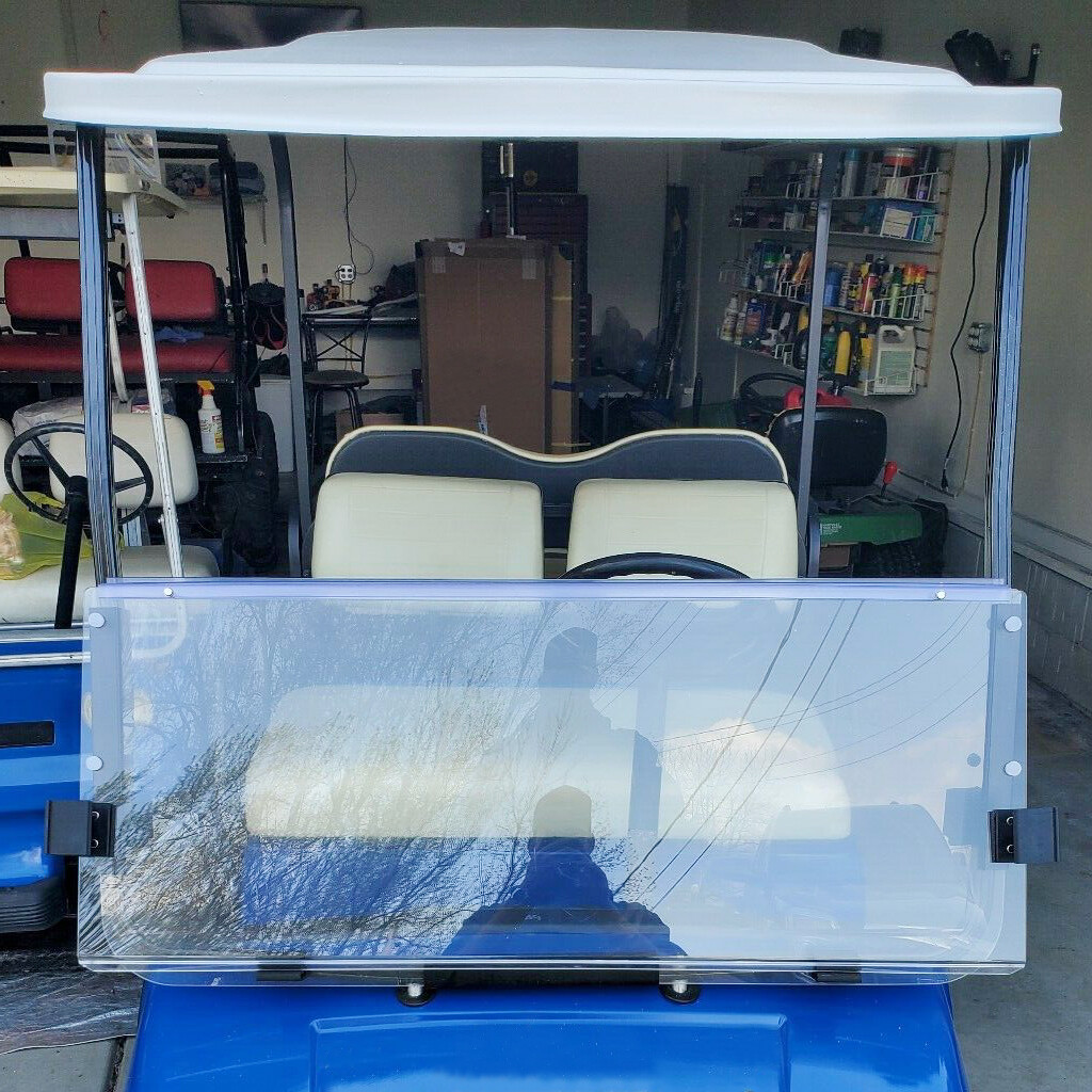 Clear PC Folding Windshield Windscreen Golf Cart Part For Yamaha G14 G16 G19