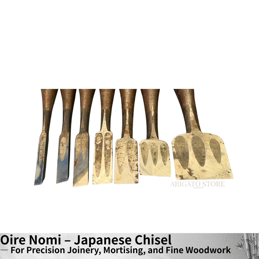 Japanese Hand-forged Chisel Set 7pcs Inscriptions Carpentry Tools