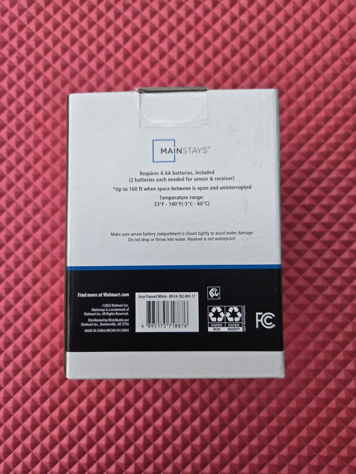 Mainstays 2-in-1 Multi-Function Wireless Pool Thermometer Ph Set with LCD