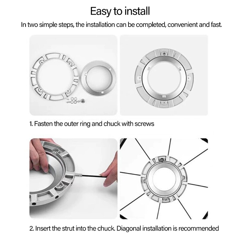 Sturdy Lightweight Bowen Mount for Flashes Frequent Light Modifications