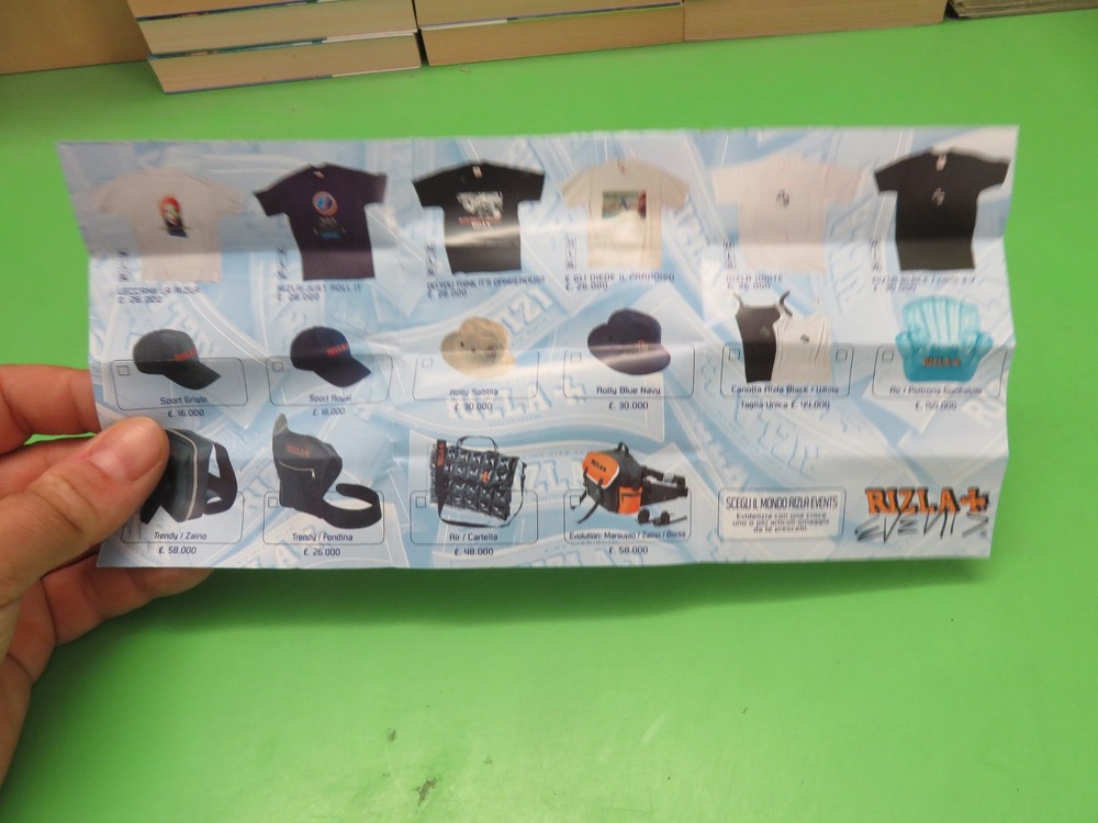 RIZLA EVENTS brochure collection points - September 2000