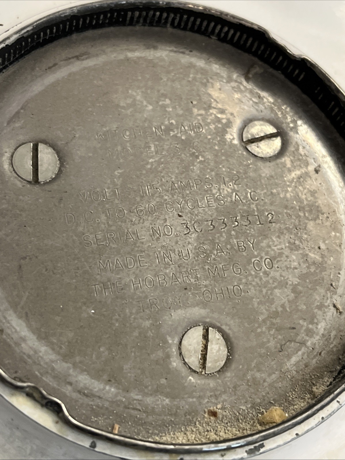 Vintage 1950's KitchenAid Stand Mixer Model 3-C Hobart Made In USA