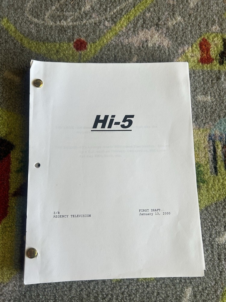 Hi-5 Rare Hard To Find Original Script First Draft 2000