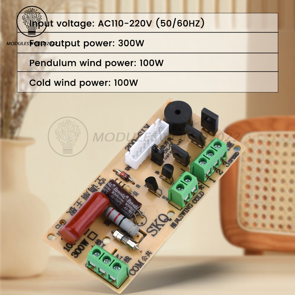 300W Air Conditioning Fan Circuit Board Universal Control Module+Remote Control