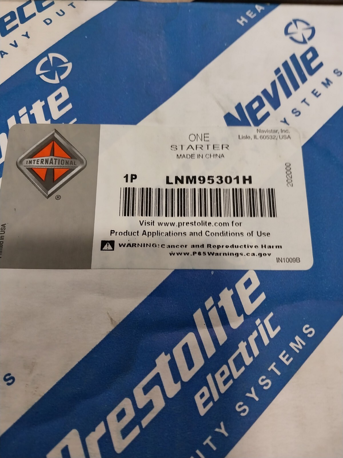 Prestolite Leece Neville Starter LNM95301H 12V NEW