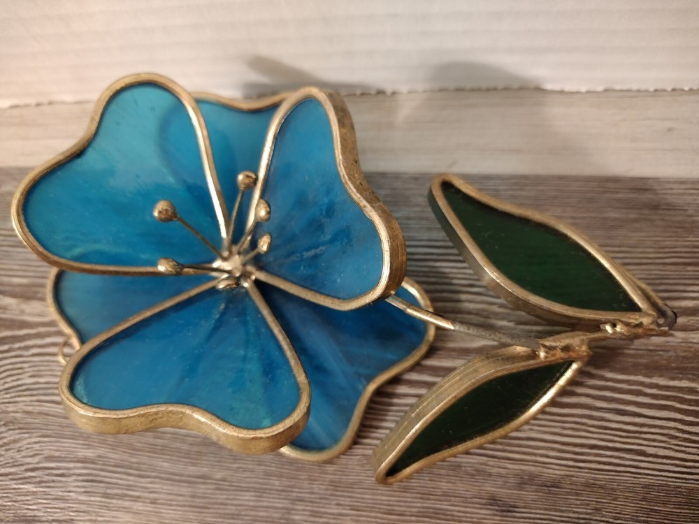 Stained Glass 3D Flower 6" Long