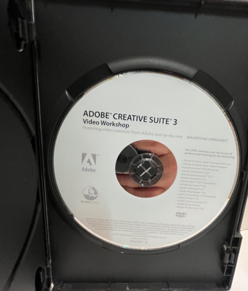 Adobe Photoshop CS3 Extended Mac Student Licensing – Untested w/ Discs & Case