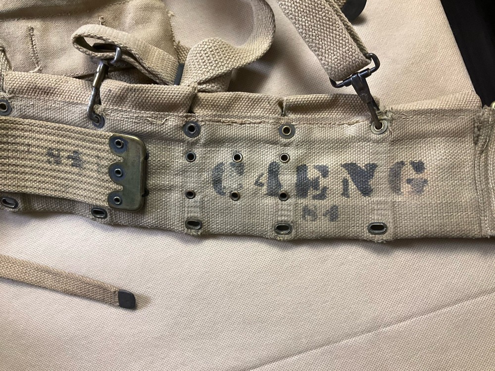 WWI GI Belt With Accessories