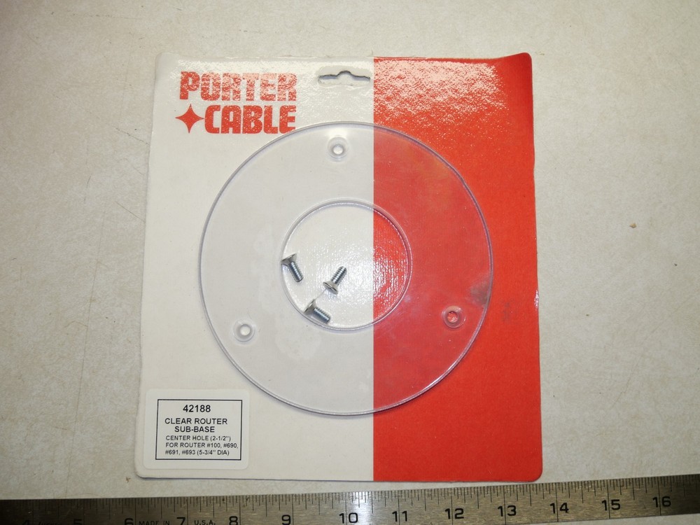 Porter Cable 42188 Clear Router Sub Base