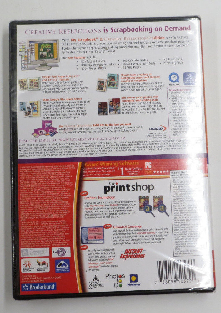 New Sealed ULEAD Digital Imaging My Scrapbook 2 Creative Reflections