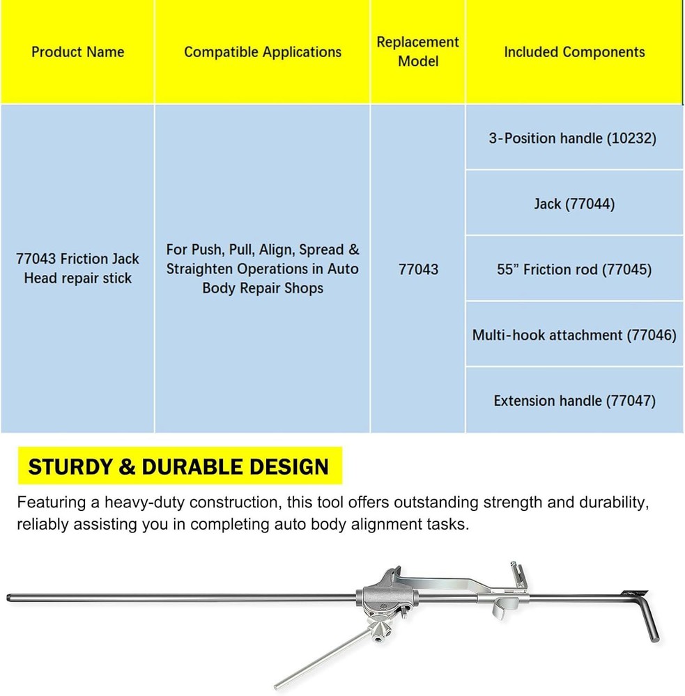 Replace Part for 77043 Monkey-On-A-Stick Jack Set with 55” Rod Friction Jack