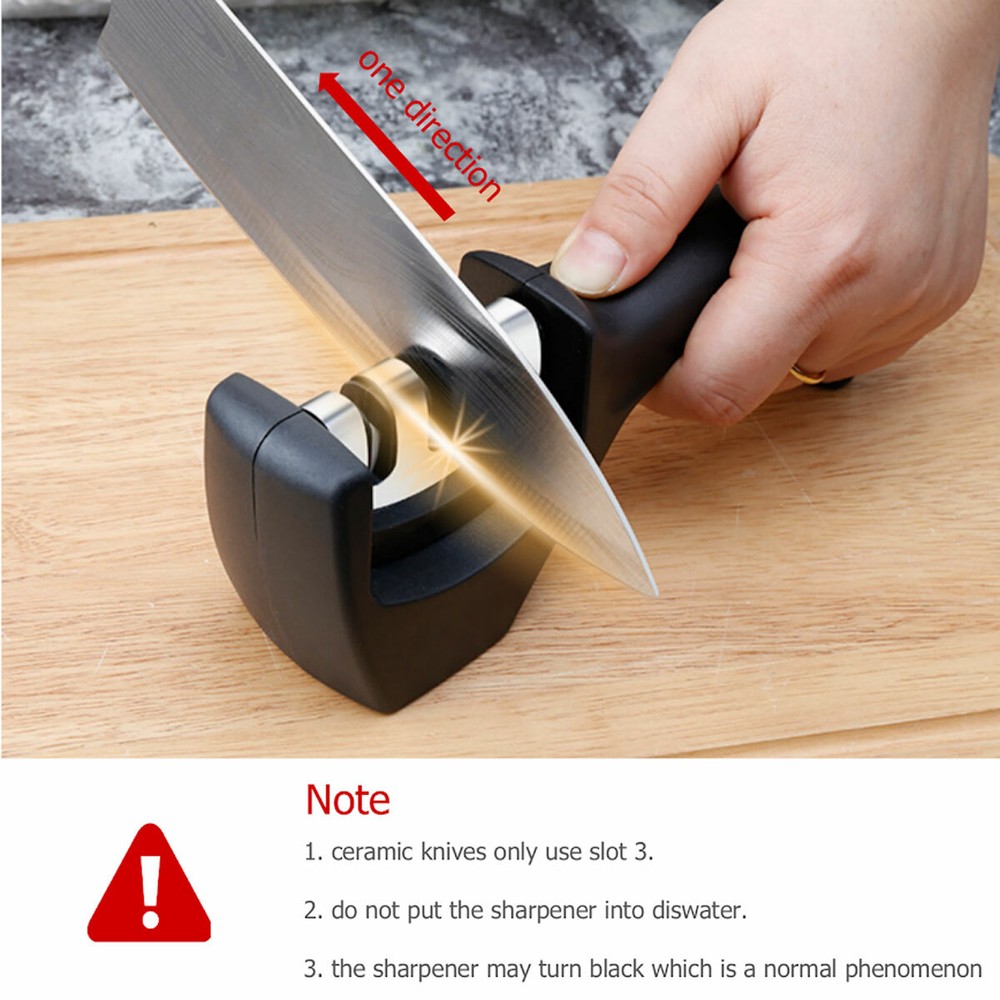 Knife Sharpener 3 Stage Professional Ceramic Tungsten Kitchen Sharpening Tool