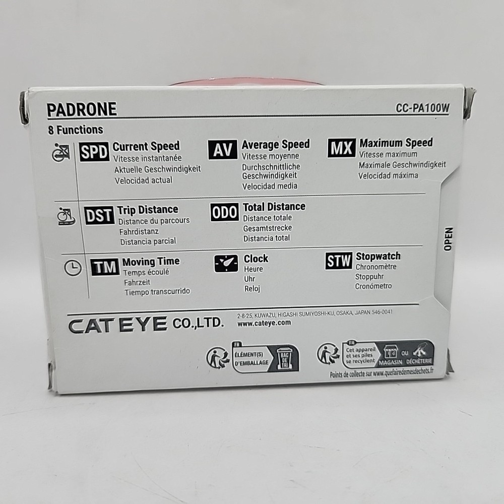 CatEye Padrone Large Display Cycling Computer with Wireless Speed Sensor & Easy