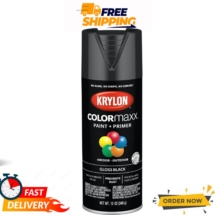 Gloss Black Spray Paint Primer - 12 oz