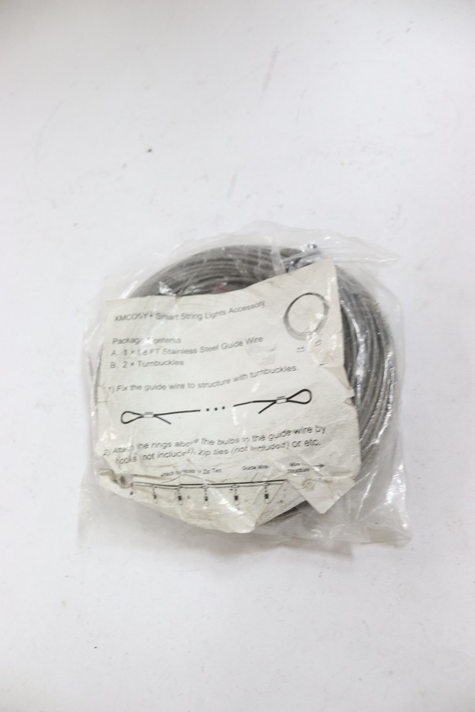 XMCOSY Smart String Light Accessory Guide Wire & Turnbuckles 98ft
