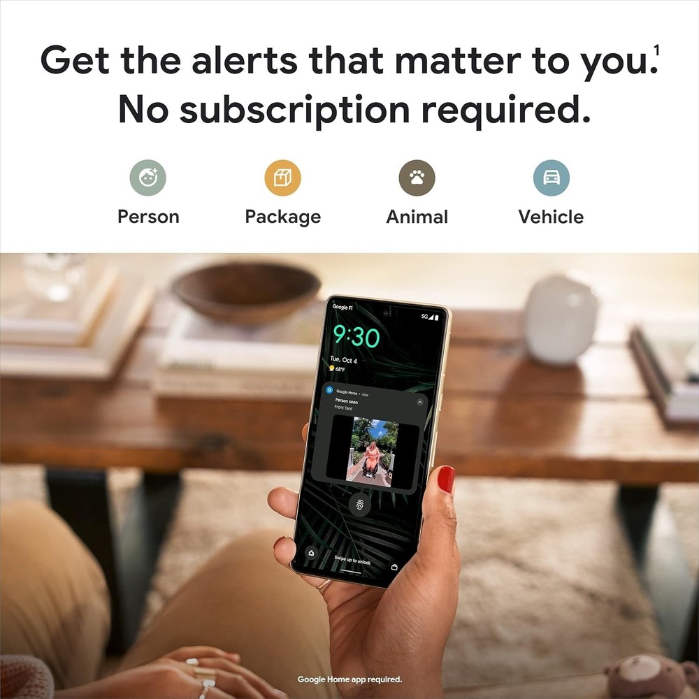 Google Nest Doorbell Smart 2K Wired 3rd Generation with Gemini HAZEL