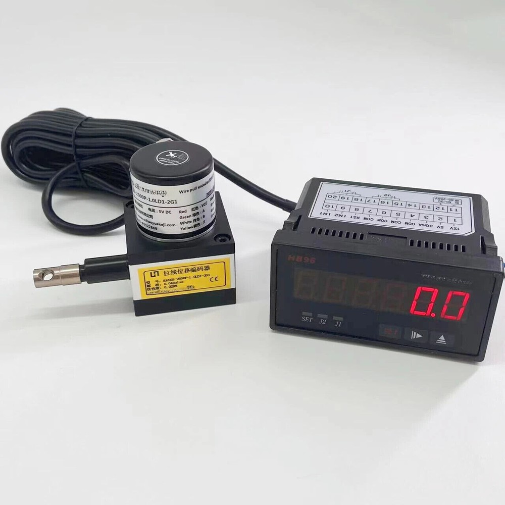 High Precision 1000mm Length Sensor Absolute Wire Pull Encoder With Display Rope