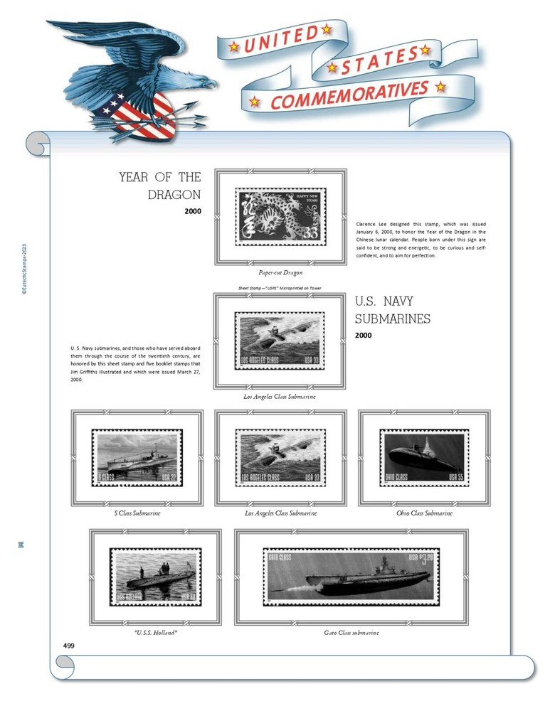 2000 U.S. Commemorative Singles COMPLETE Supplement (White Ace Alternative)