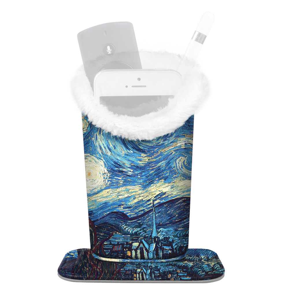 Plush Lined Eyeglasses Holder Eyeglass Protective Desk Stand Case Magnetic Base