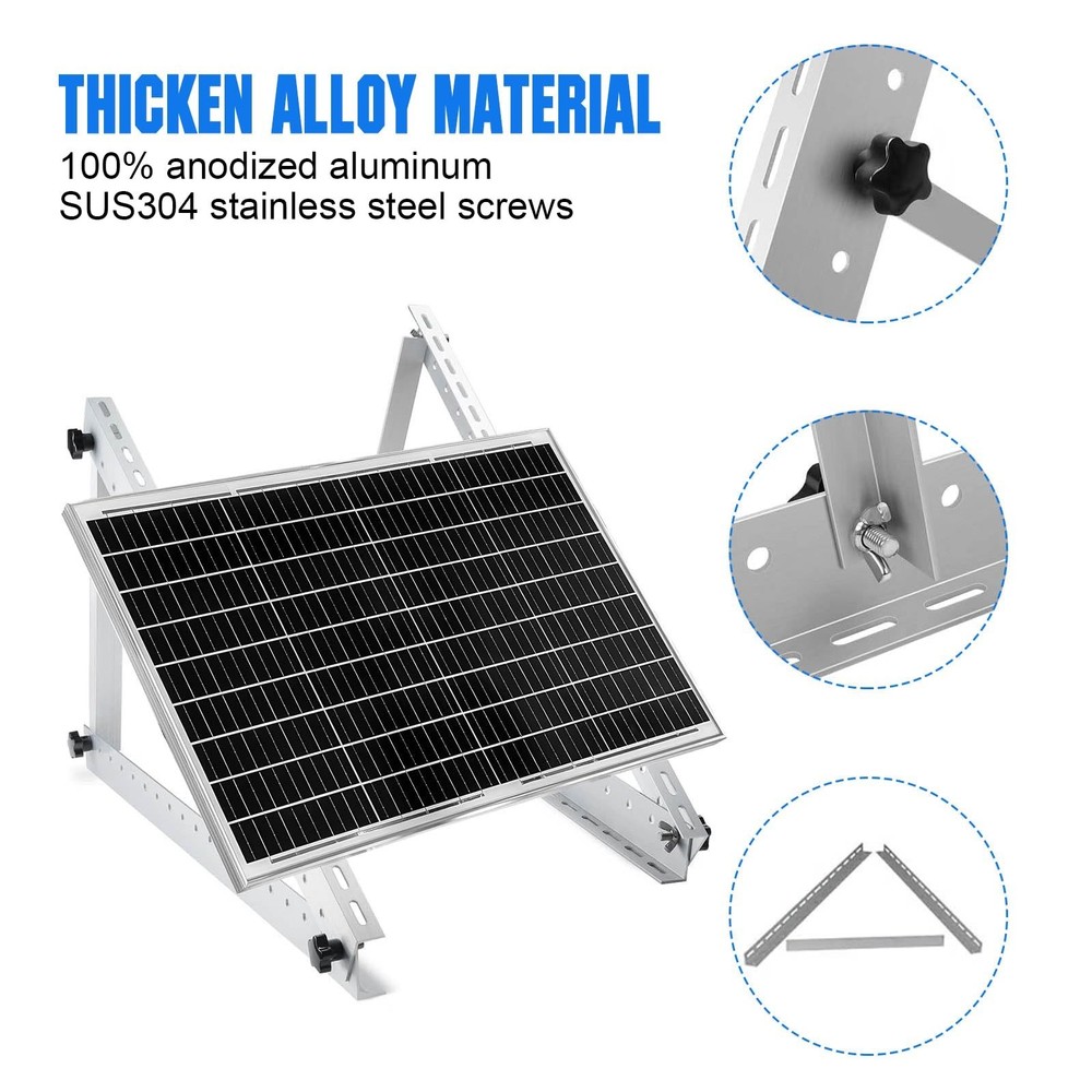 Solar Panel Mount Brackets, 2 Sets 45 inch Adjustable with Foldable Tilt Legs...