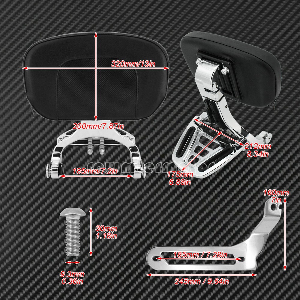 Multi-Purpose Driver & Passenger Backrest Fit For Harley Fat Bob FXFB 2018-2022