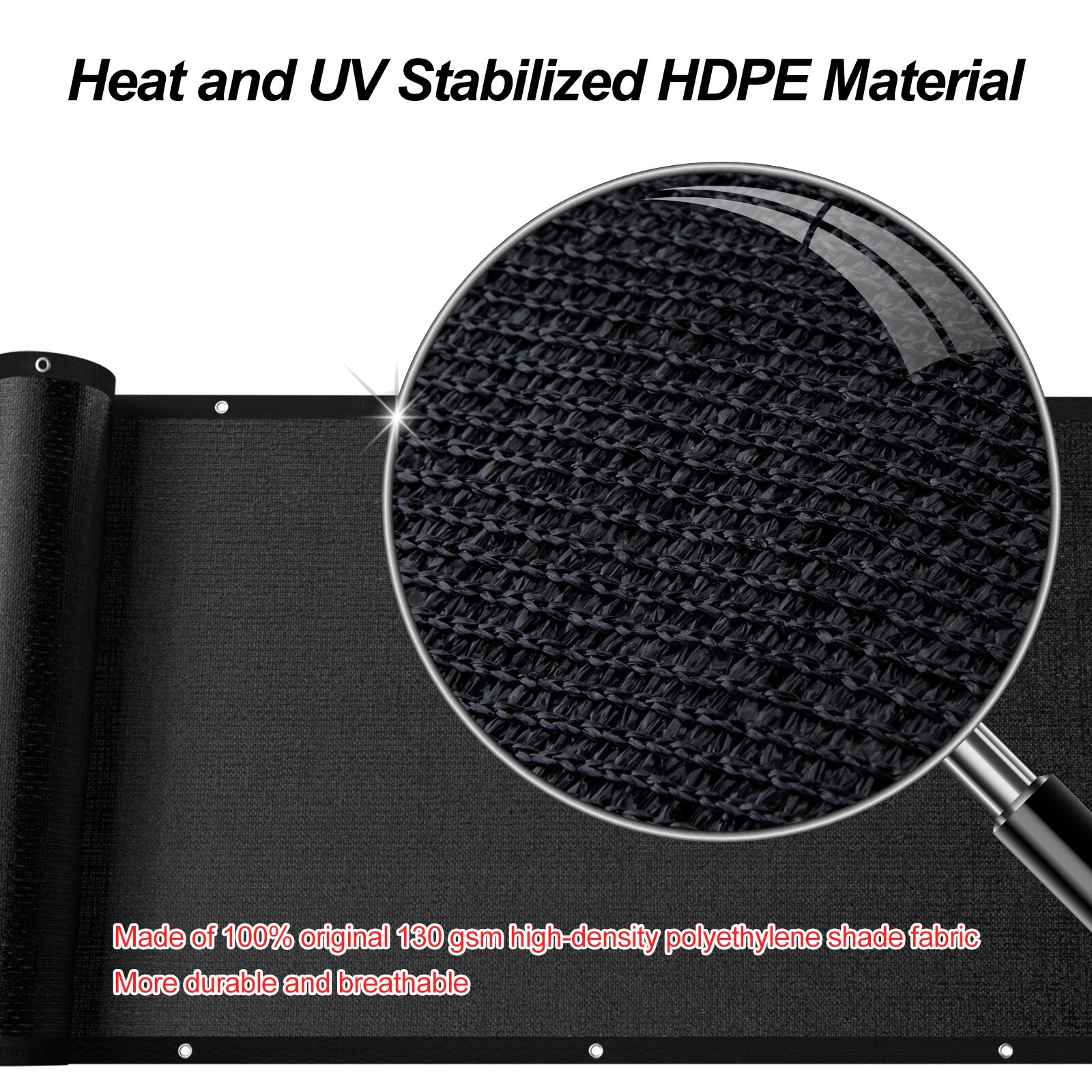 4/5/6/8 ft Privacy Fence Screen Garden Yard UV Windscreen Mesh Shade Net Cover